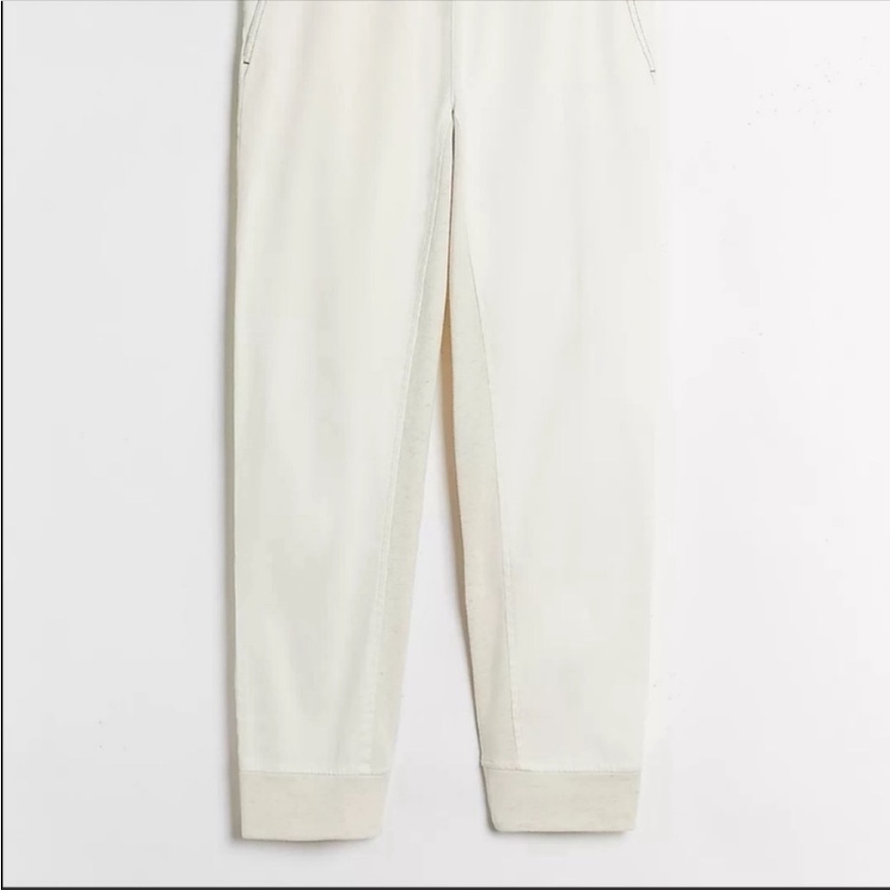 Varley Valley White Jogger Sweatpants XS Cotton Lounge Athleisure Travel NWT - Picture 2 of 5